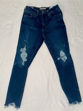 Levi Dark Blue Distressed women’s Jeans